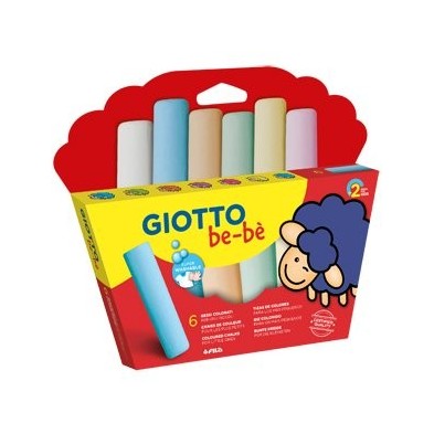 Materiais Belas Artes - Giotto Be-Bé 6 Giz colorido | totenart.com