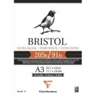 Materiais Belas Artes - Bloco Bristol Branco Extra A3, 205 gr., 20 h. Clairefontaine | totenart.com