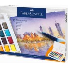 Materiais Belas Artes - Caixa 36 aquarelas Faber-Castell e pincel | totenart.com