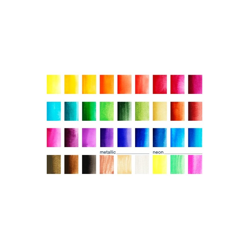 Materiais Belas Artes - Caixa 36 aquarelas Faber-Castell e pincel | totenart.com