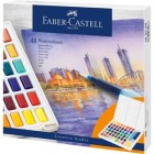 Materiais Belas Artes - Caixa 48 aquarelas Faber-Castell e pincel | totenart.com