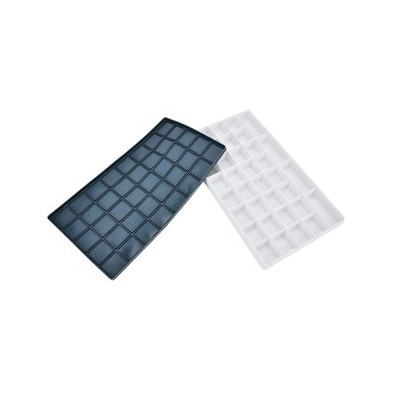 Materiais Belas Artes - Paleta de plástico retangular com compartimentos e tampa de silicone (16x28 cm) | totenart.com