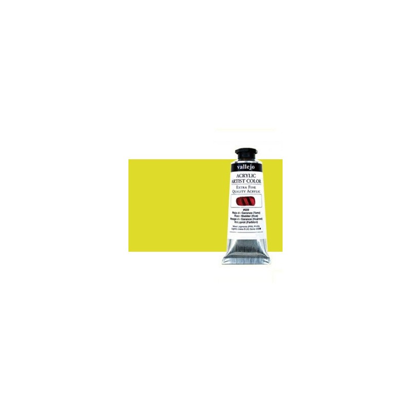 Materiais Belas Artes - Acrilico Vallejo Fluorescent Amarelo, 60 ml. | totenart.com