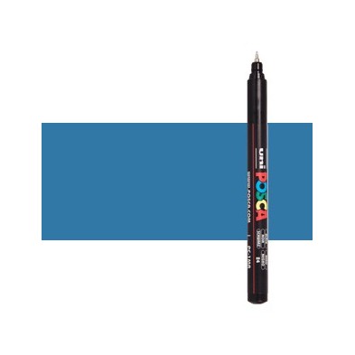 Materiais Belas Artes - Marcador Posca azul metálico (N. M33) PC1MR, ponta extra fina (0.7 mm.) | totenart.com