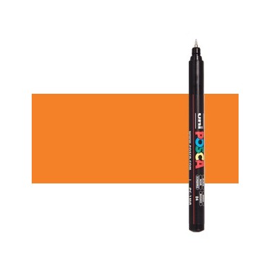 Materiais Belas Artes - Marcador Posca Laranja (N. 4) PC1MR, ponta extra fina (0.7 mm.) | totenart.com