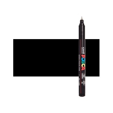 Materiais Belas Artes - Marcador Posca preto (N. 24) PC1MR, ponta extra fina (0.7 mm.) | totenart.com