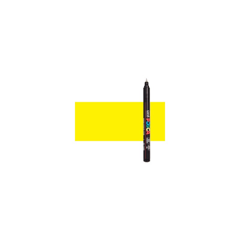 Materiais Belas Artes - Marcador Posca Amarelo (N. 2) PC1MR, ponta extra fina (0.7 mm.) | totenart.com