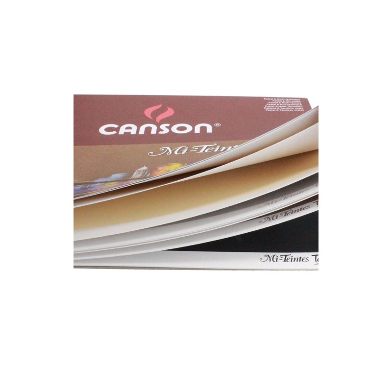 Materiais Belas Artes - Bloc Canson Mi-Teintes Touch, cores sortidas, 12 f. 350 gr 29,7x42 cm (A3) | totenart.com