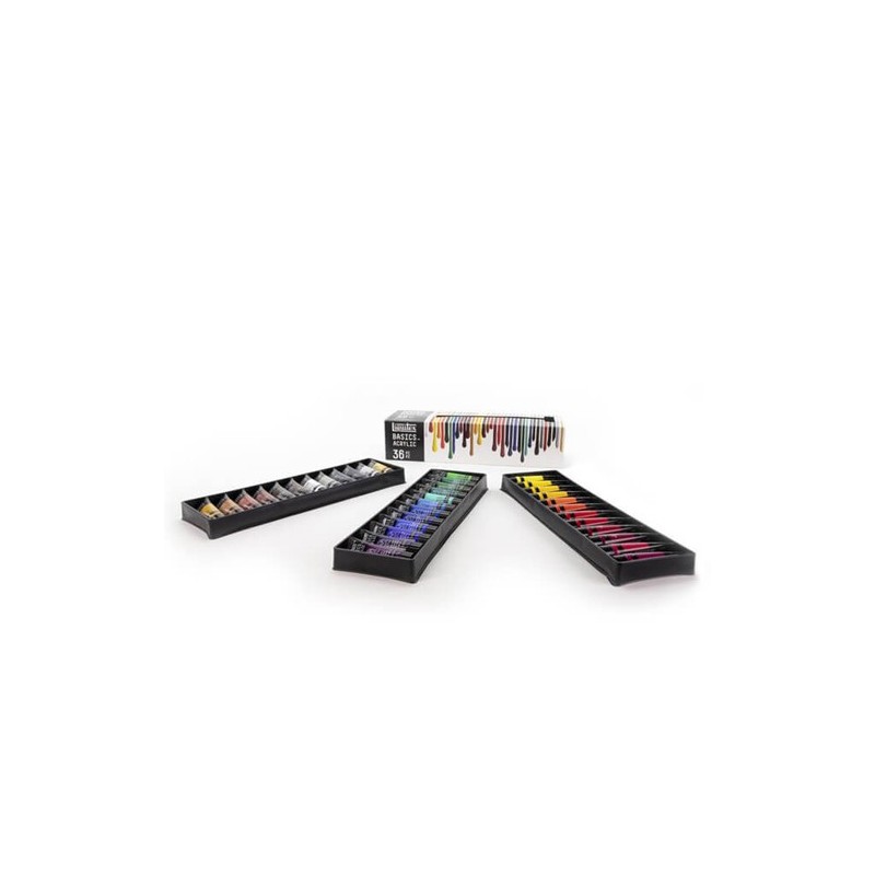 Materiais Belas Artes - Acrilico Liquitex Basics, caixa cartao 36 col, 22 ml. | totenart.com