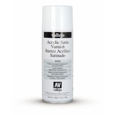 Materiais Belas Artes - Verniz Spray Acriico Cetim Vallejo, 400 ml. | totenart.com