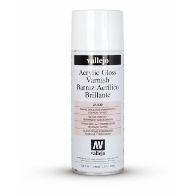 Materiais Belas Artes - Verniz Spray Acriico Brilhante Vallejo, 400 ml. | totenart.com