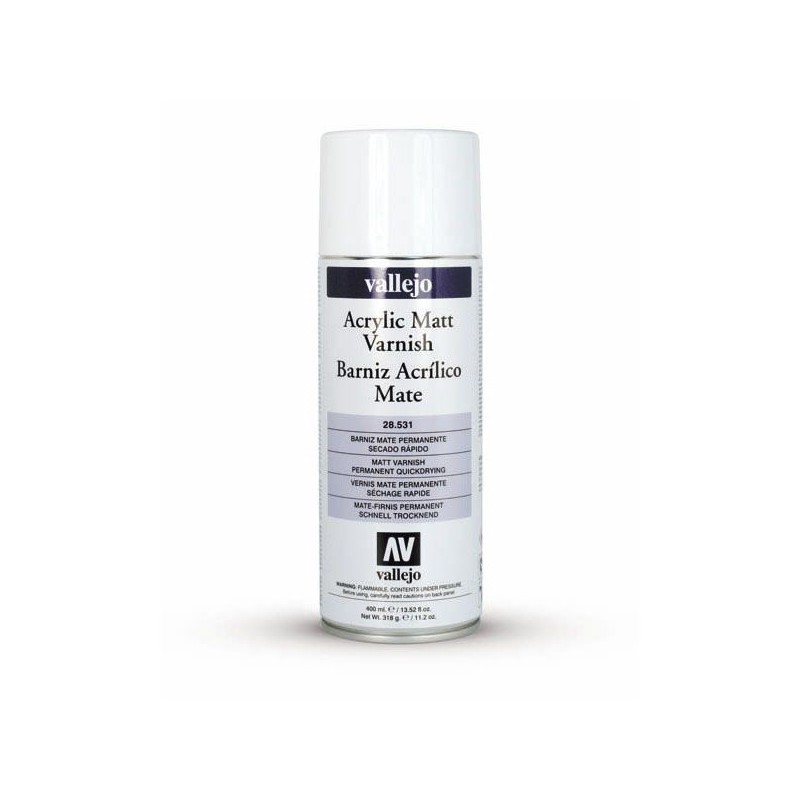 Materiais Belas Artes - Verniz Spray Acriico Mate Vallejo, 400 ml. | totenart.com