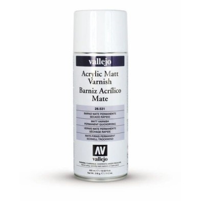 Materiais Belas Artes - Verniz Spray Acriico Mate Vallejo, 400 ml. | totenart.com