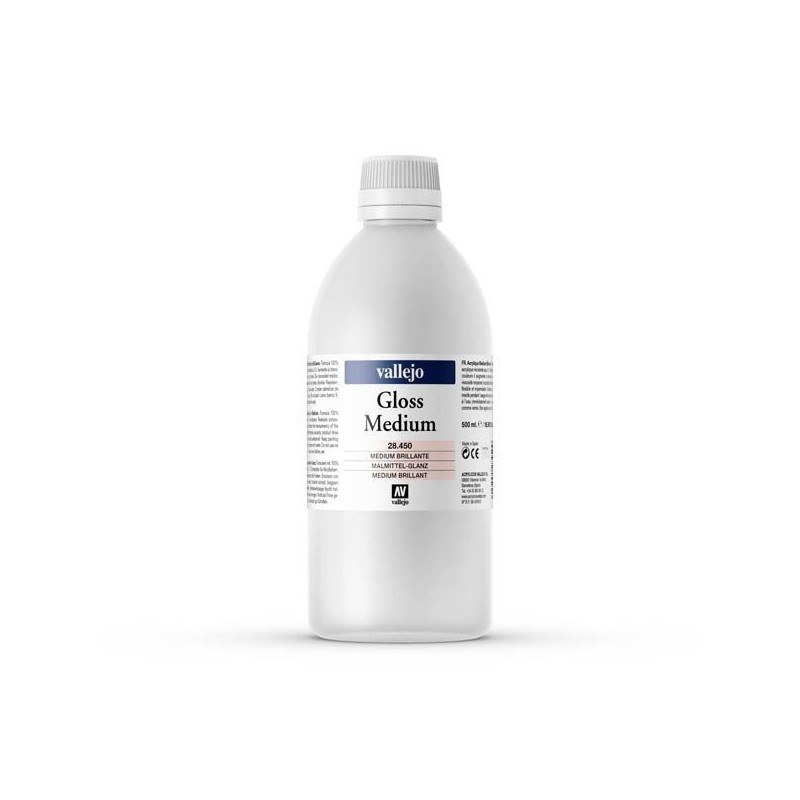 Materiais Belas Artes - Medium acrilico brilhante Vallejo, 500 ml. | totenart.com