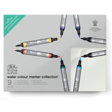 \nMateriais Belas Artes - Set 8 marcadores + bloco, Winsor & Newton | totenart.com