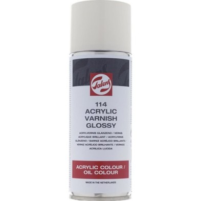 Materiais Belas Artes - Spray Verniz Acrílico Brilhante Talens para acrílico e óleo (400 ml) | totenart.com