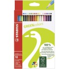 Materiais Belas Artes - STABILO GreenColors caixa 18 lápis cores sortidas | totenart.com