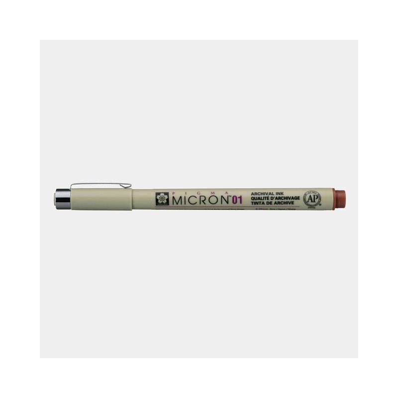 Materiais Belas Artes - Marcador Pigma Micron Sakura 01, 0.25 mm. \nCastanho N. 12 | totenart.com