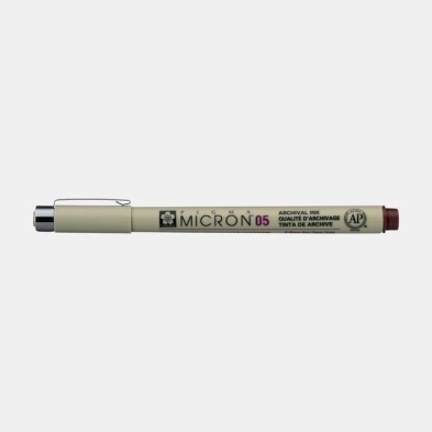 Materiais Belas Artes - Marcador  Pigma Micron Sakura 05, 0.45 mm. Borgonha N. 22 | totenart.com