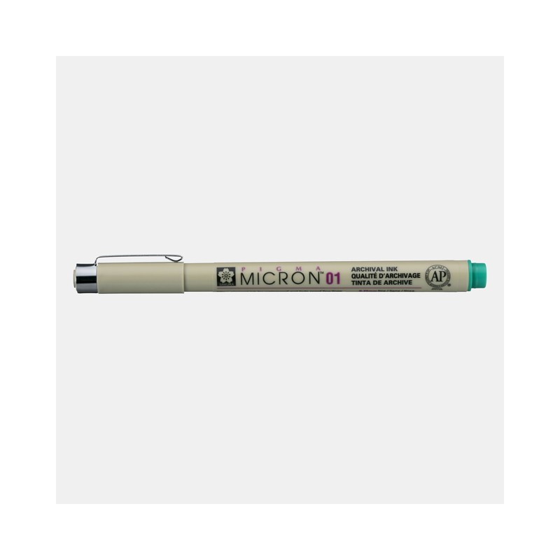 Materiais Belas Artes - Marcador Pigma Micron Sakura 01, 0.25 mm. \nVerde N. 29 | totenart.com