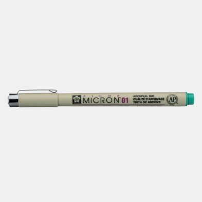 Materiais Belas Artes - Marcador Pigma Micron Sakura 01, 0.25 mm. \nVerde N. 29 | totenart.com