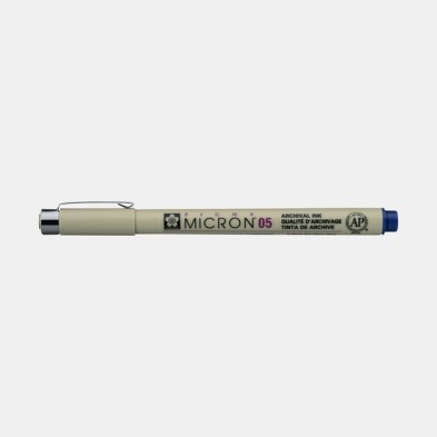 Materiais Belas Artes - Marcador  Pigma Micron Sakura 05, 0.45 mm. Azul Royal N. 138 | totenart.com