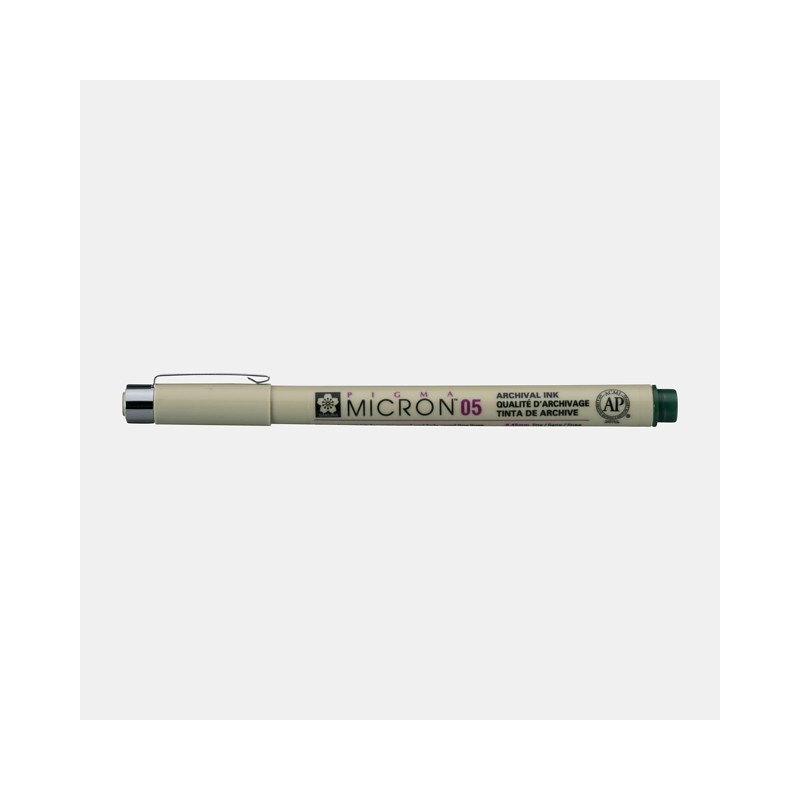 Materiais Belas Artes - Marcador  Pigma Micron Sakura 05, 0.45 mm. \nCamuflagem Verde N. 230 | totenart.com