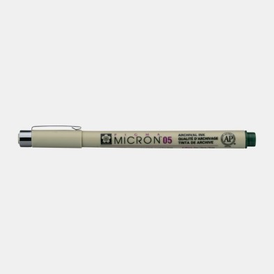 Materiais Belas Artes - Marcador  Pigma Micron Sakura 05, 0.45 mm. \nCamuflagem Verde N. 230 | totenart.com