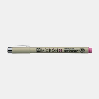 Materiais Belas Artes - Marcador  Pigma Micron Sakura 05, 0.45 mm. Rosa N. 21 | totenart.com
