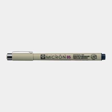 Materiais Belas Artes - Marcador  Pigma Micron Sakura 05, 0.45 mm. \nPreto Azulado N. 243 | totenart.com