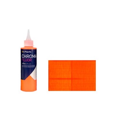 Materiais Belas Artes - Acrilico La Pajarita Laranja Chroma Fluor (200 ml.) | totenart.com