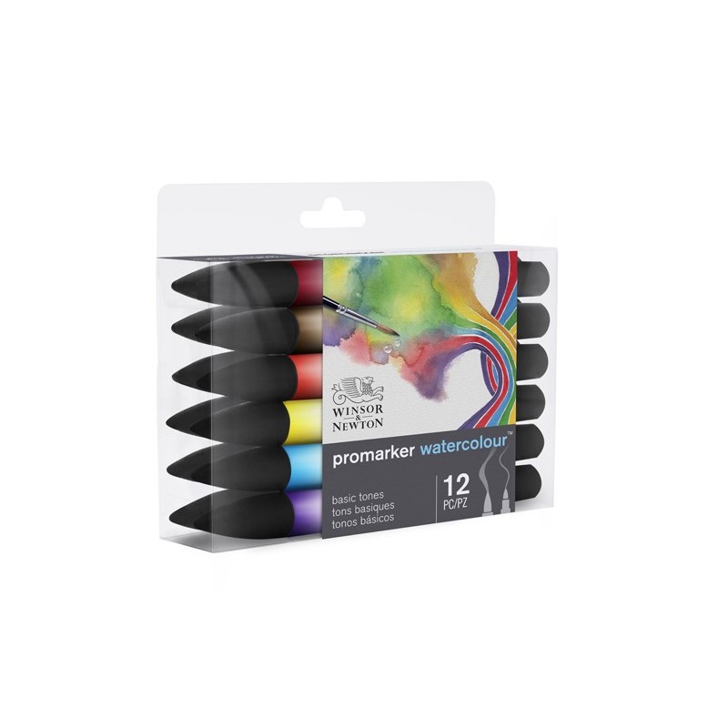 \nMateriais Belas Artes - Set 12 Marcadores aquarela Promarker Winsor & Newton, tons básicos | totenart.com