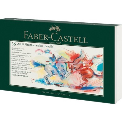 Materiais Belas Artes - Caixa de metal vazia para 36 lápis Faber Castell | totenart.com