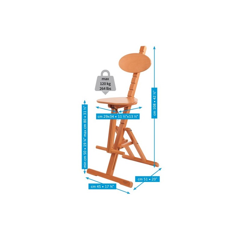 Materiais Belas Artes - Tamborete ajustável M44 Mabef | totenart.com