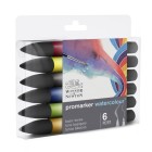 \nMateriais Belas Artes - Set 6 Marcadores aquarela Promarker Winsor & Newton, tons básicos | totenart.com
