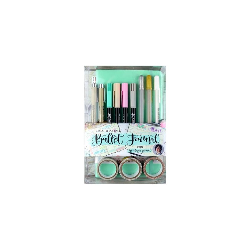Materiais Belas Artes - Conjunto crie seu diário Pastel Turquoise, Bullet Journal | totenart.com