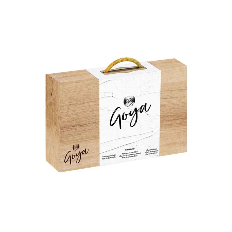 Oleo Titan Extrafino, caixa de madeira, 10 cores 40 ml.