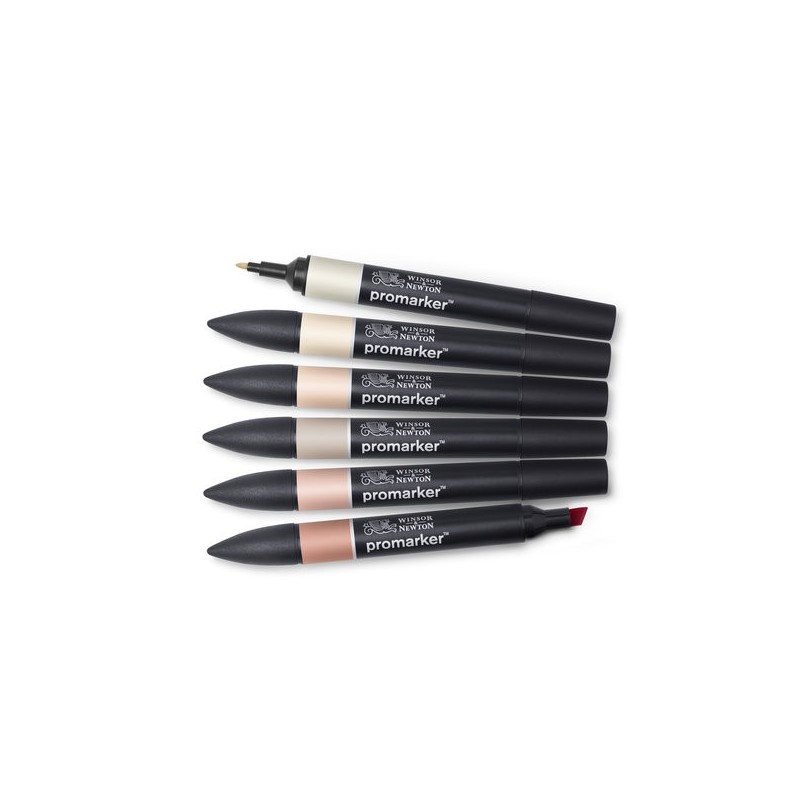 \nMateriais Belas Artes - Marcadores Promarker 6 tons de pele | totenart.com