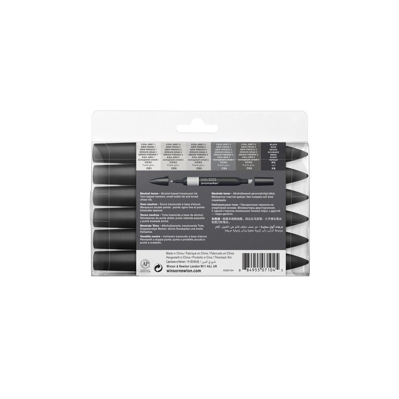 \nMateriais Belas Artes - Marcadores Promarker 6 tons neutros | totenart.com