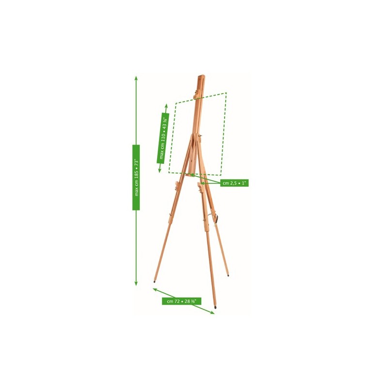 Materiais Belas Artes - Cavalete Madeira Dobravel M 28 Mabef | totenart.com
