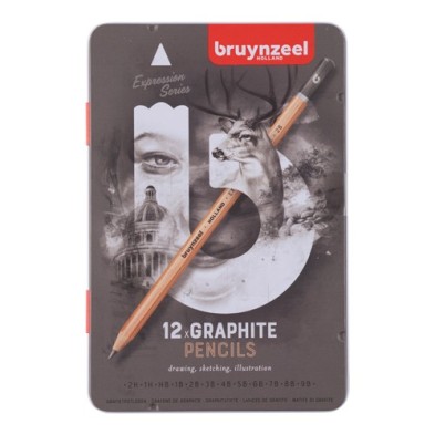 Materiais Belas Artes - Caixa 12 lápis Grafite Bruynzeel | totenart.com