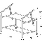 Materiais Belas Artes - Mesa de desenho profissional ajustável com manivela e bandeja, 80x120 cm. | totenart.com