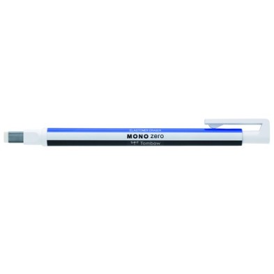 Materiais Belas Artes - Tombow MONO ZERO Borracha de precisão, ponta retangular 2,5 x 5 mm. branco/azul/preto | totenart.com