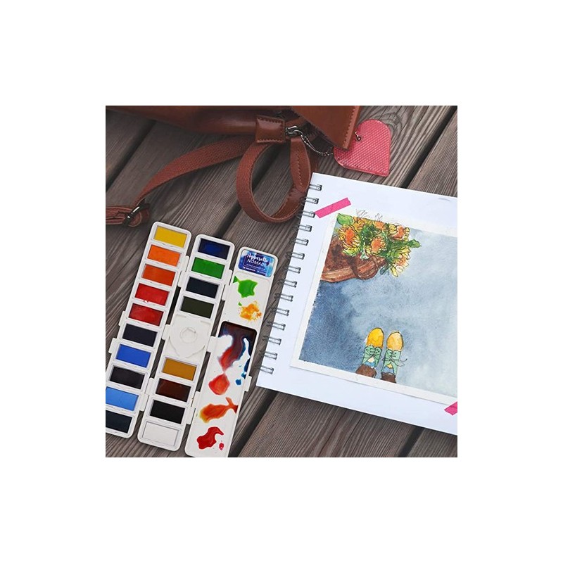 Materiais Belas Artes - Caixa Nomad Watercolors, 18 cores, ART & GO | totenart.com