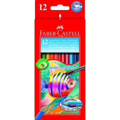 Materiais Belas Artes - Caso 12 cores acuarelavels Faber Castell | totenart.com
