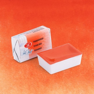 Materiais Belas Artes - Aquarelas White Nights em godet\n Ticiano Vermelho 226 | totenart.com