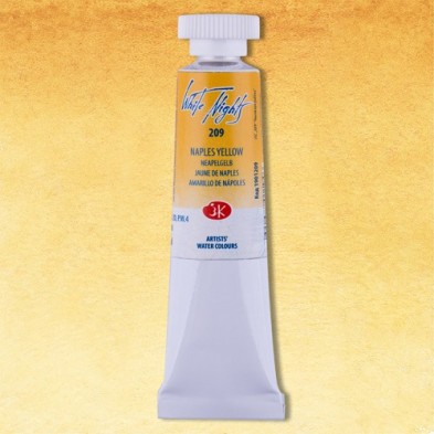 Materiais Belas Artes - Aquarelas White Nights no tubo 10 ml. Nápoles Amarelo 209 | totenart.com