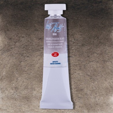 Materiais Belas Artes - Aquarelas White Nights no tubo 10 ml. Preto Voroneshkaya 806 | totenart.com