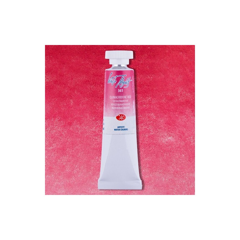 Materiais Belas Artes - Aquarelas White Nights no tubo 10 ml. Vermelho Quinacridona 361 | totenart.com