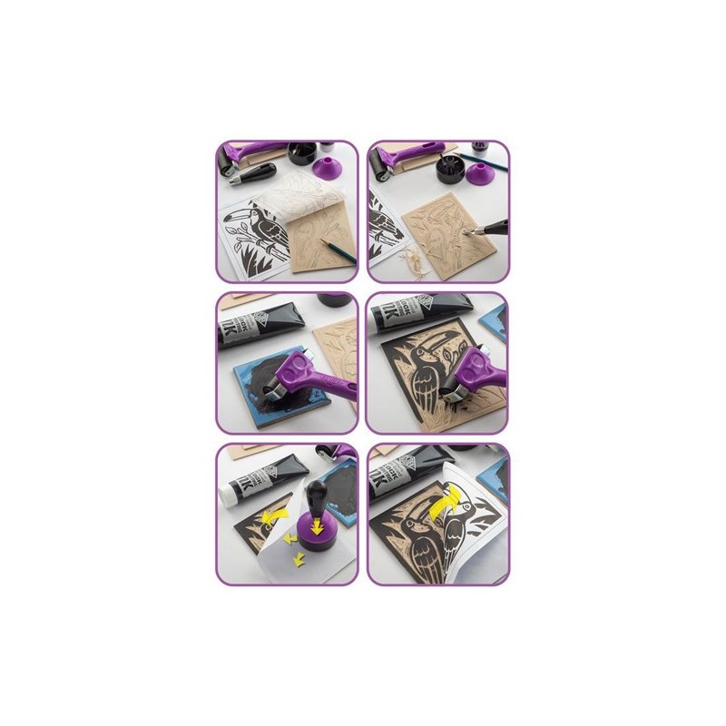 Materiais Belas Artes - Set de gravura com linóleo Essentials Essdee | totenart.com